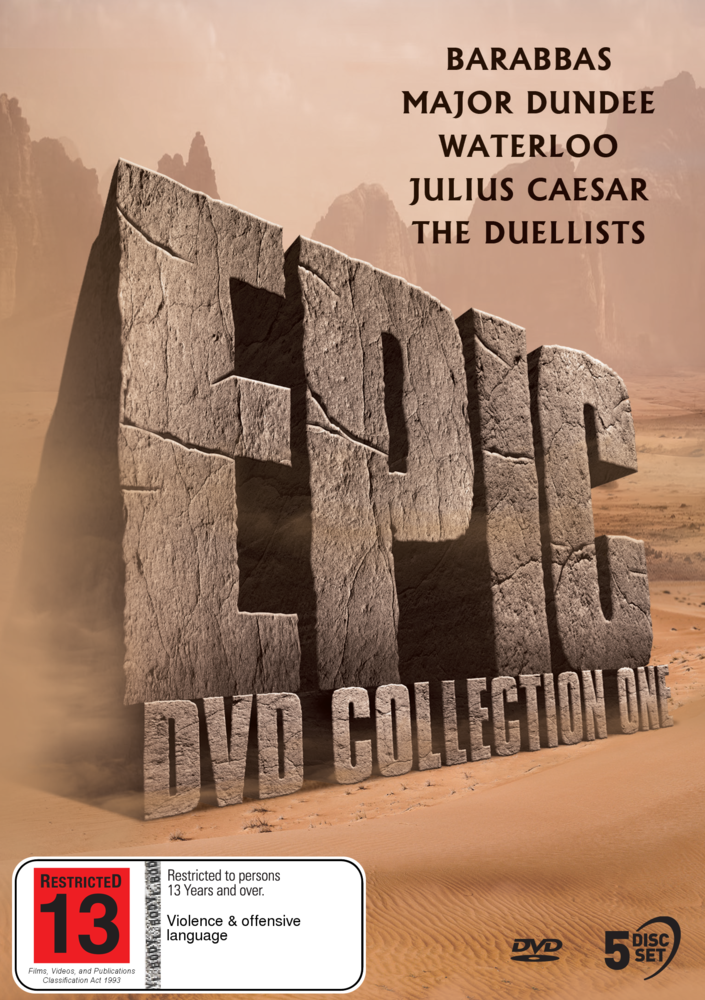 Epic DVD Collection One Barabbas Major Dundee Waterloo Julius