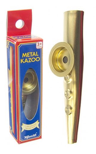 Kazoo Metal Kazoo Tin -  Red And Blue Assorted