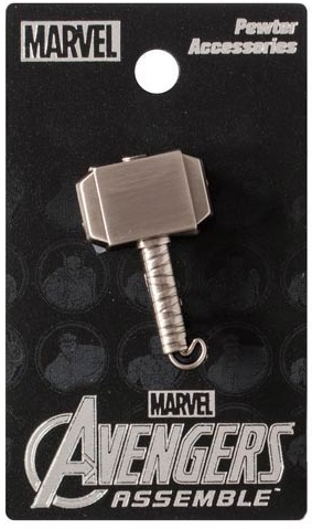 Thor Mjolnir Hammer Pewter Metal Badge