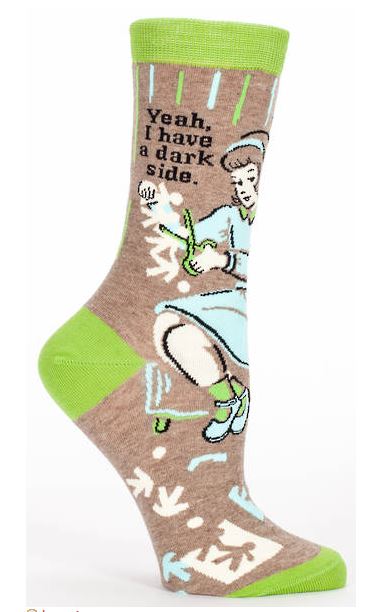 Yeah I Have A Dark Side Socks Women's Shoe Size 5-