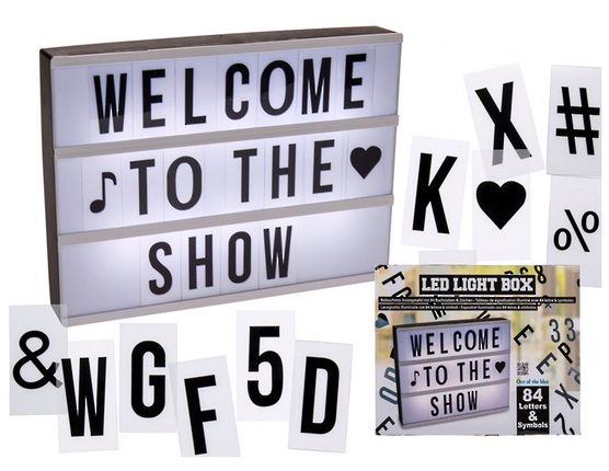 Led Movie Light Box With 84 Letters