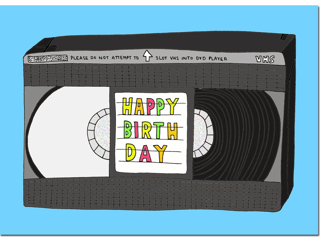 Vhs Birthday Card