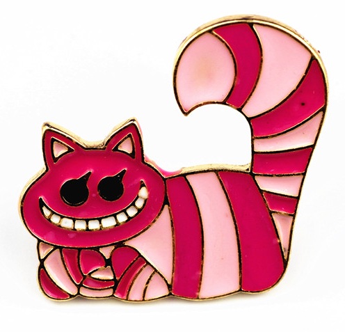 Cheshire Cat Badge Pin