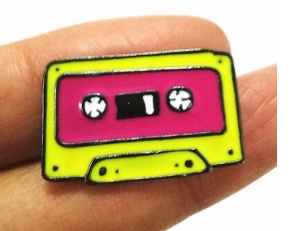 Cassette Tape Badge Pin