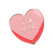 Go Away Heart Badge Pin
