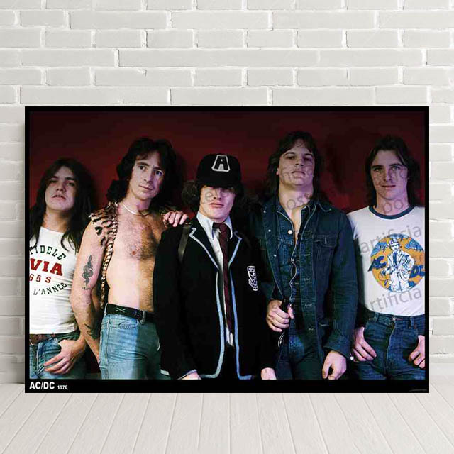 Acdc Colour Group 1976 Poster 187 - Real Groovy