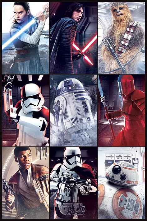 Last Jedi Characters Poster Star Wars 302