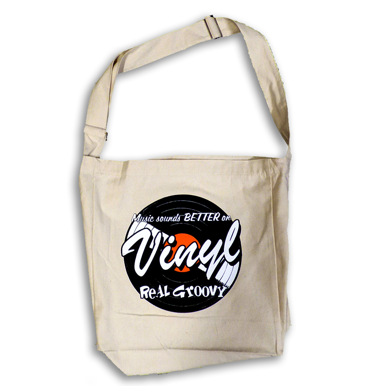 Real Groovy Adjustable Strap Canvas Tote Bag - Music Sounds Better On Vinyl