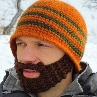 Knitted Beard Hat Ginger