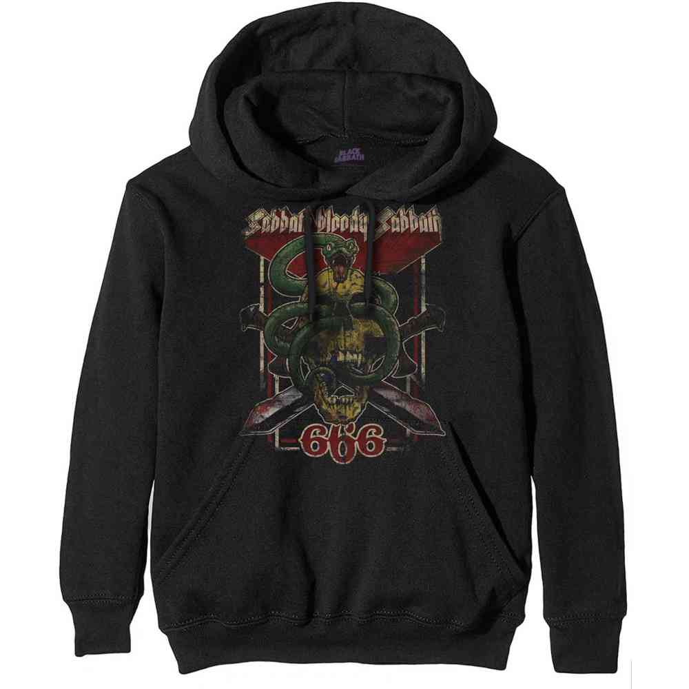 Black Sabbath (L) Bloody Sabbath 666 Hoodie Sweatshirt - Real Groovy
