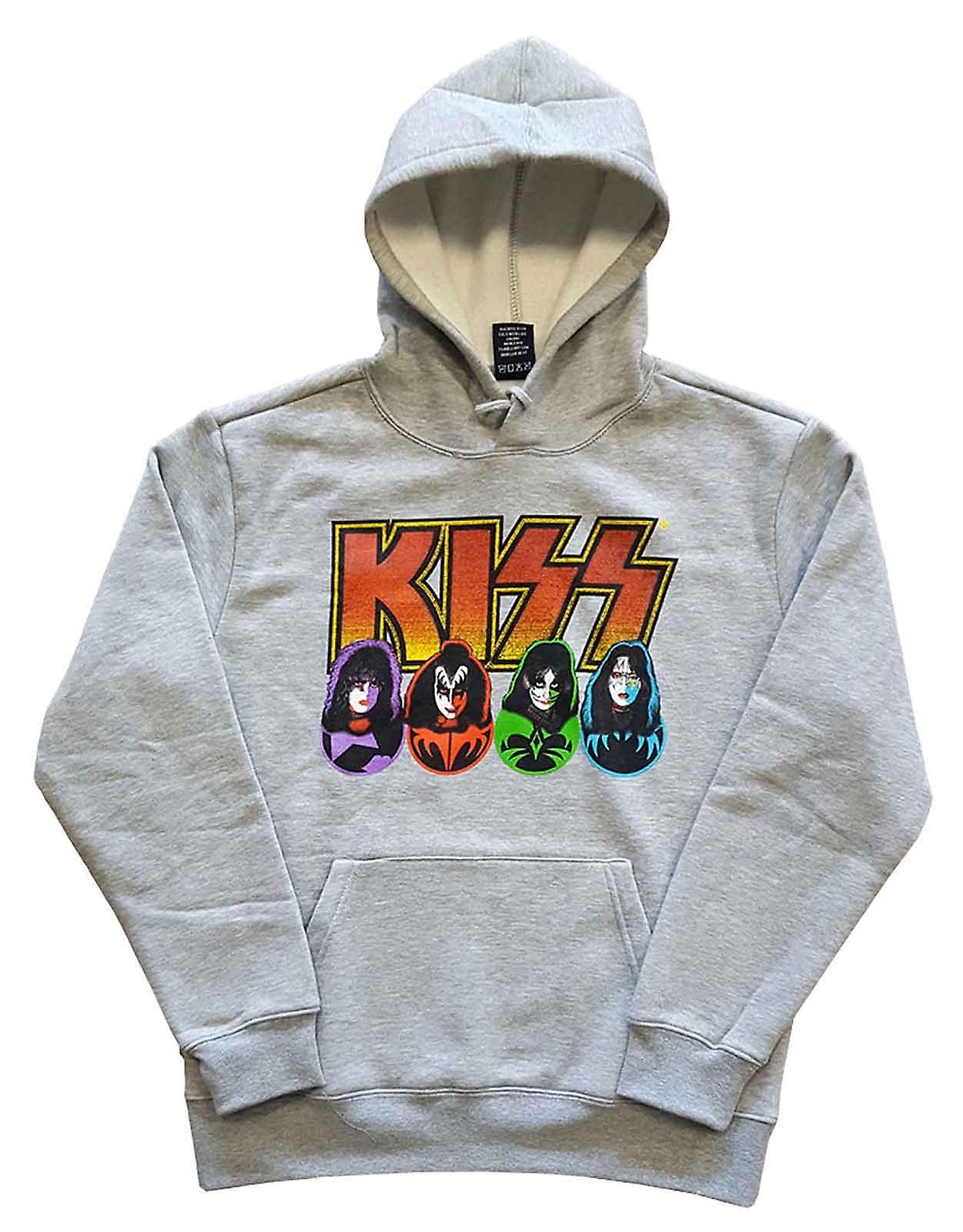 Kiss Lrg Pullover Hoodie: Logo, Faces & Icons