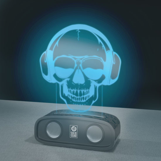 Skull Etched Light Speaker