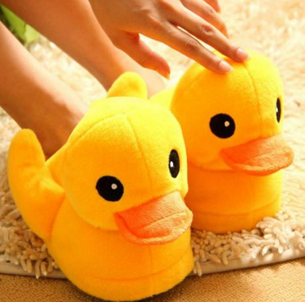 Yellow Ducky Slippers Plush