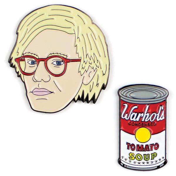 Andy Warhol And Soup Enamel Badge Pin Set