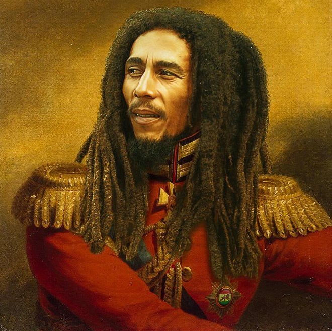 Bob Marley As General 45cm Oil Painting Couch Cushion Cover Linen