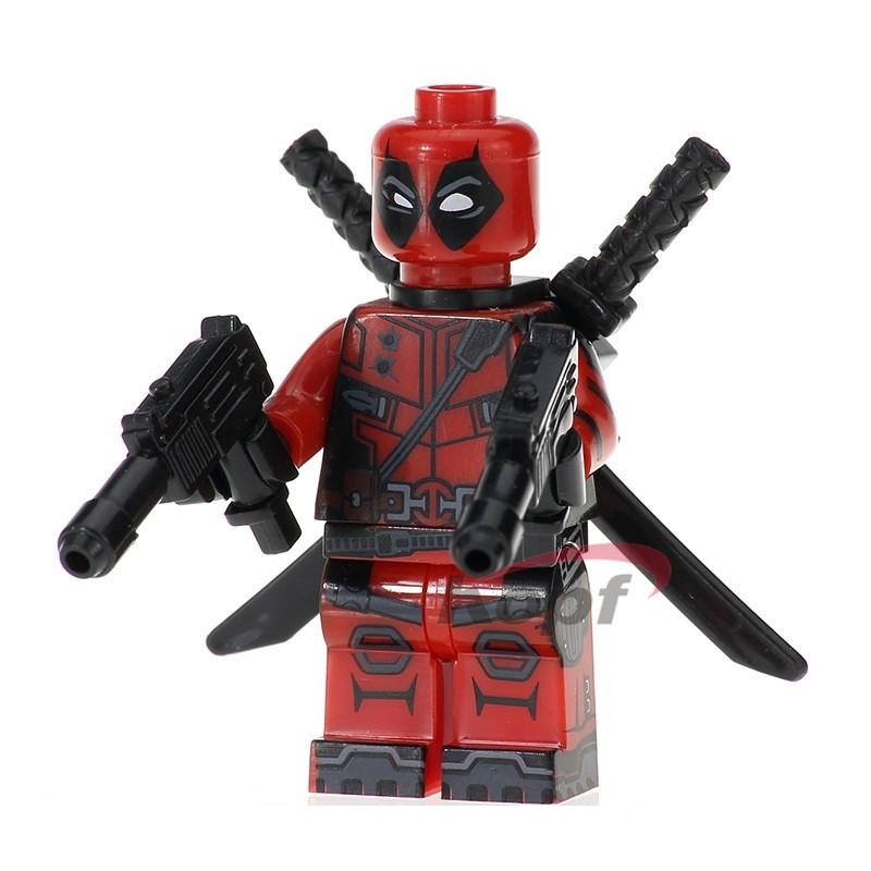 Deadpool Lego-like Character Lego Guns Swords - Real Groovy