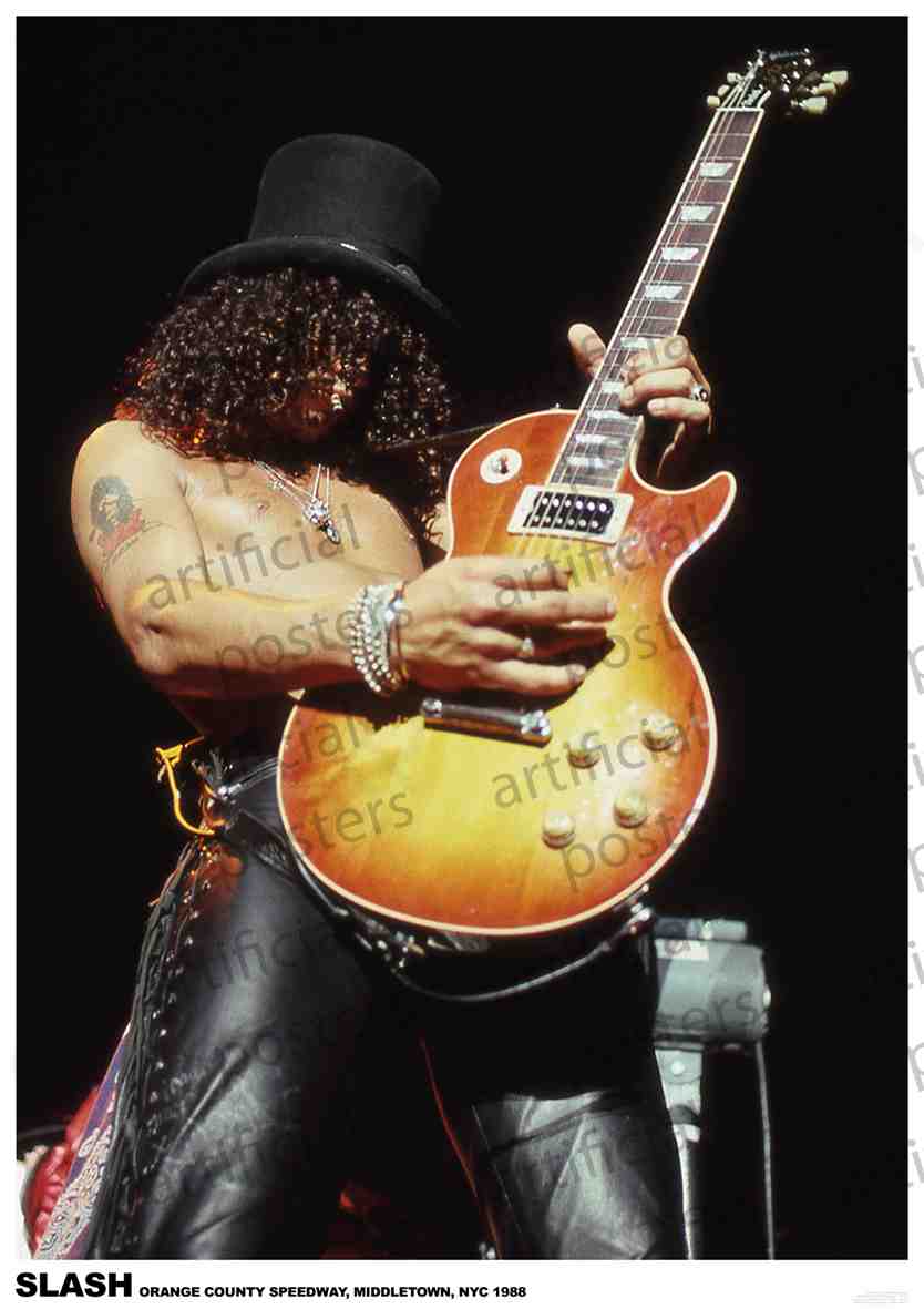 Slash New York City 1988 Poster Guns N Roses 145 - Real Groovy