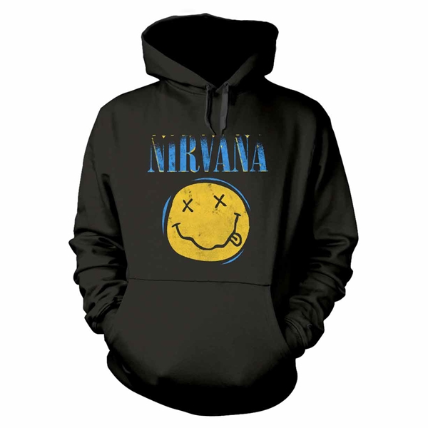 Nirvana (Med) Smiley Xerox Hoodie Sweatshirt