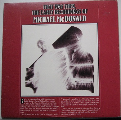 That Was Then - The Early Recordings Of Michael Mcdonald - Us
