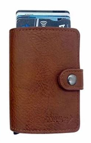 Wallet With Pop Up Cards - Tan