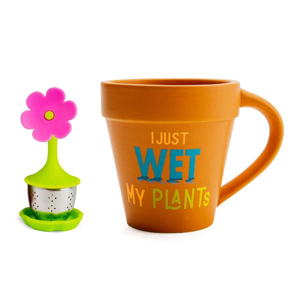 Flower Pot Mug And Tea Infuser - Real Groovy