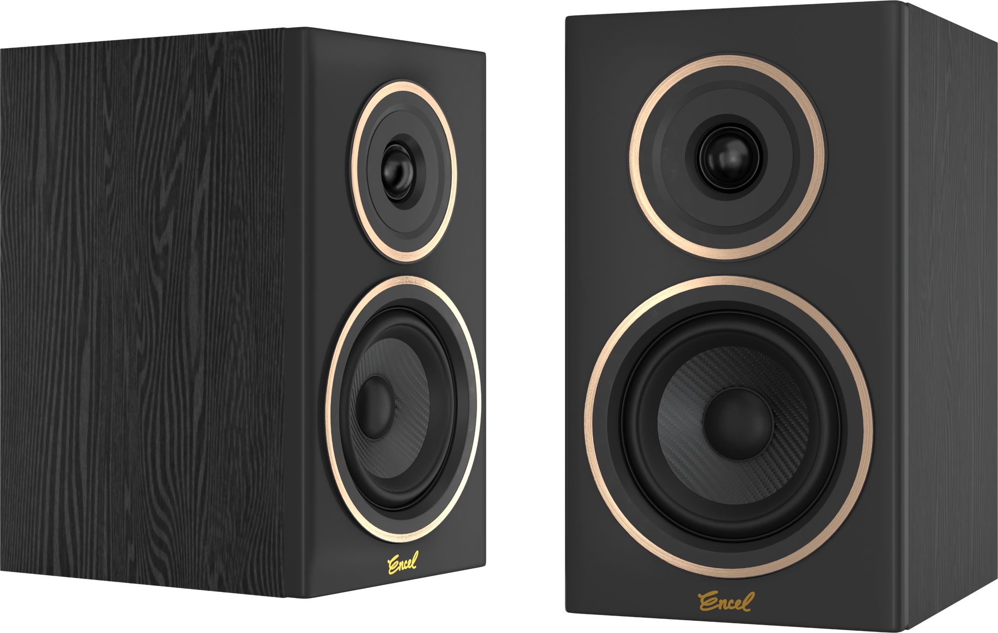 Encel Gelati Bookshelf Speakers Birch Black/black