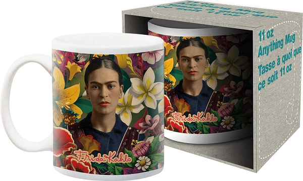 Frida Kahlo Ceramic Mug Floral Print
