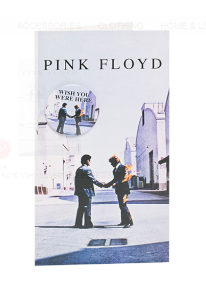 Pink Floyd Wish  Greeting Card And Badge