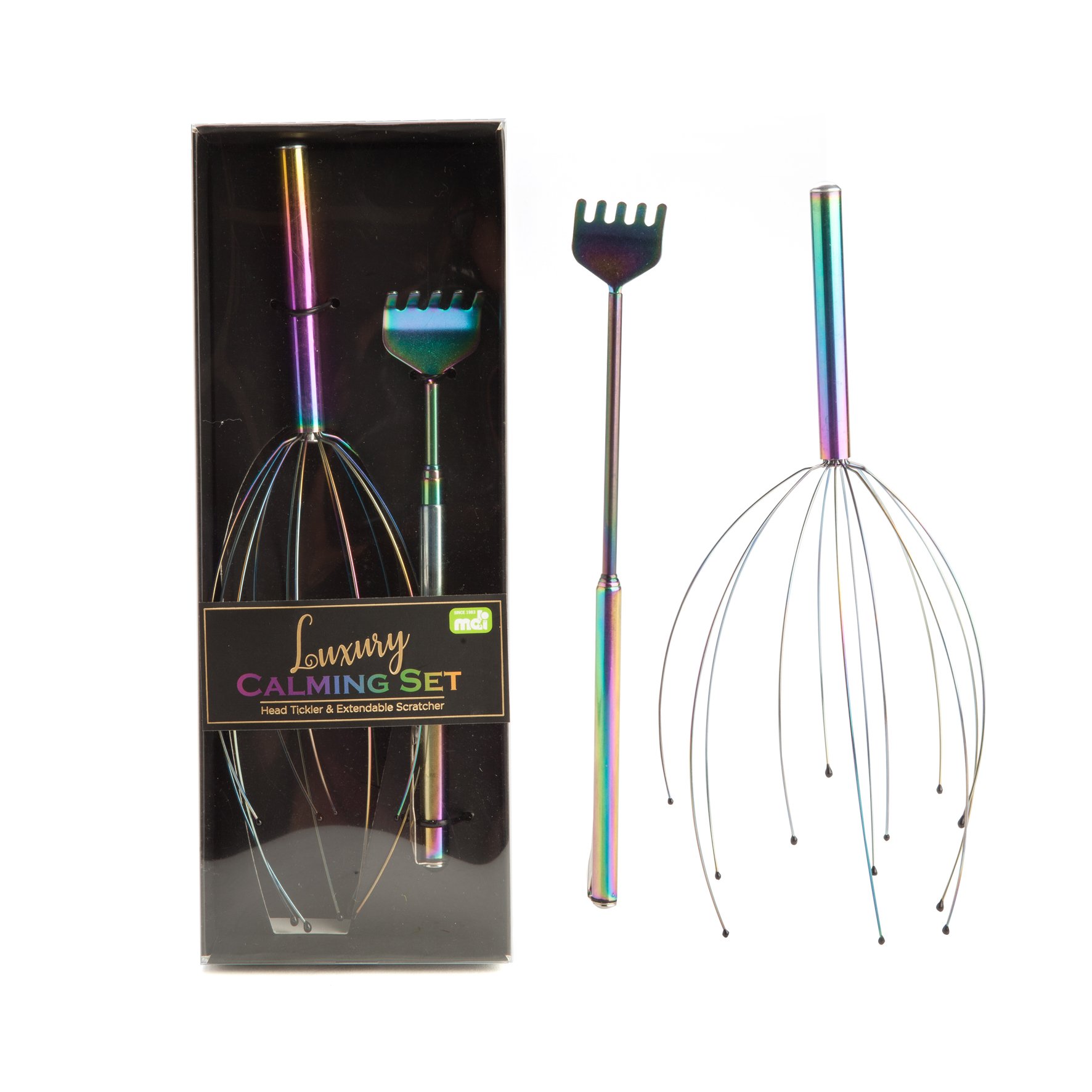 Luxury Calming Set Head Massager And Extendable Back Scratcher Real
