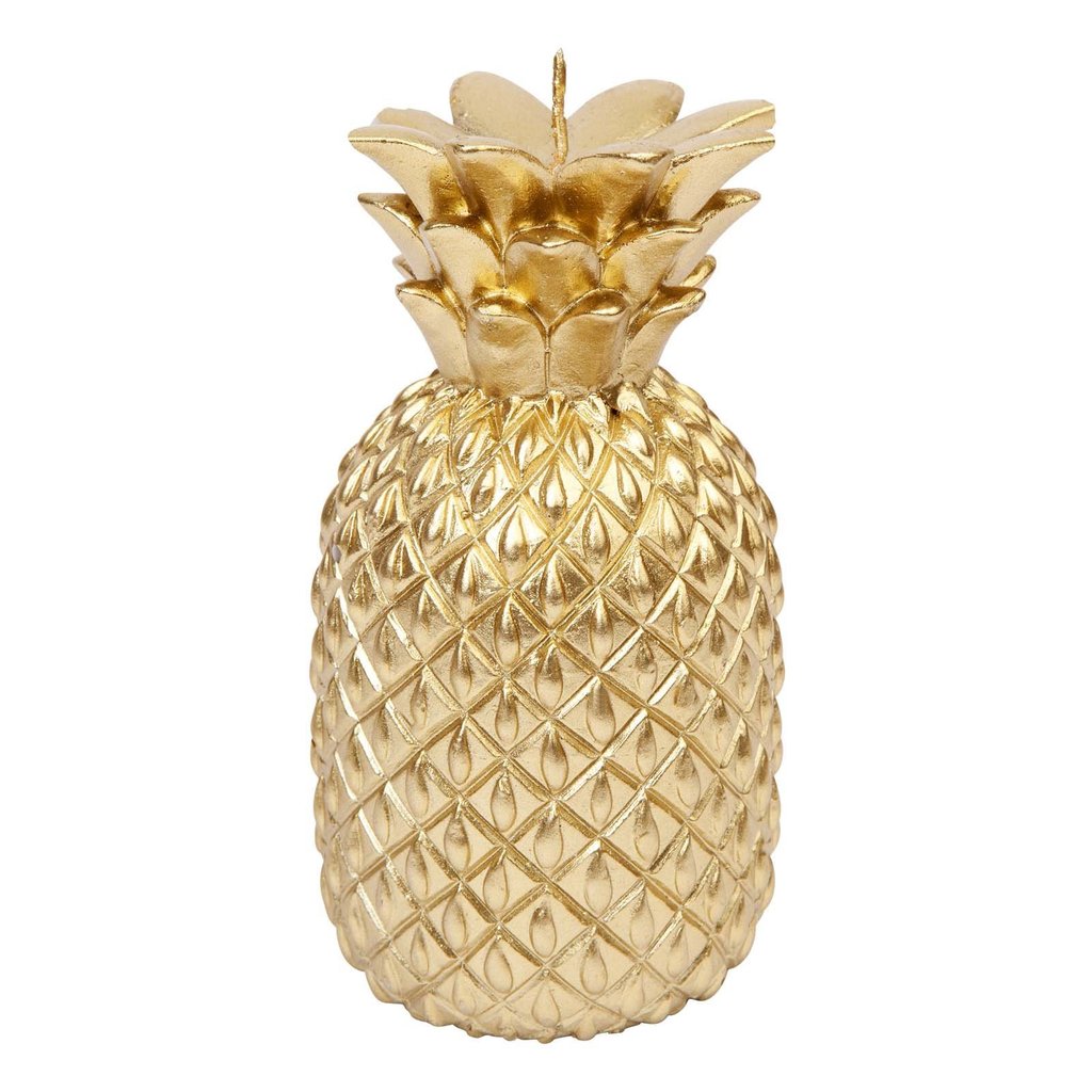 Gold Pineapple Candle Small