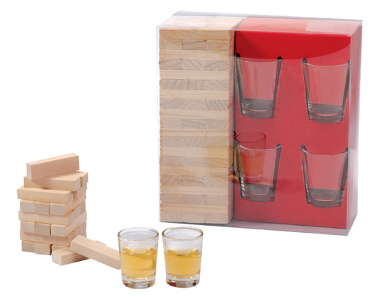 Drunken Tower Drinking Jenga Game Blank Real Groovy